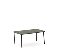 ZIVIA Outdoor coffee table in green galvanised steel, 90 x 50cm