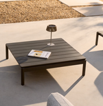 SORELLS coffee table in gray aluminum 89 x 91 cm