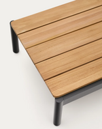 SORELLS stolić za kavu od sivog aluminija i tikovine 52,4 x 91 cm FSC 100%