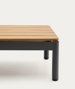 SORELLS stolić za kavu od sivog aluminija i tikovine 52,4 x 91 cm FSC 100%