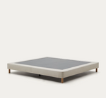 OFELIA s bež navlakom na skidanje i nogama od masivne bukve za madrac 160 x 200 cm