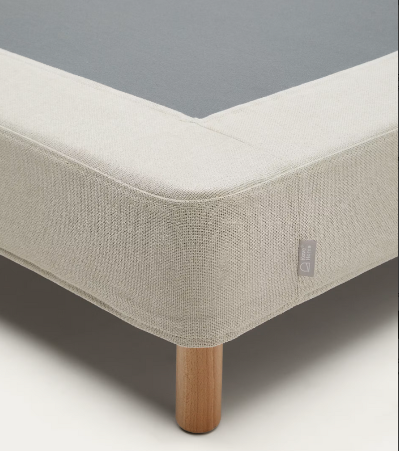 OFELIA s bež navlakom na skidanje i nogama od masivne bukve za madrac 90 x 200 cm