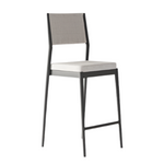 CURACAO Outdoor semistool with back