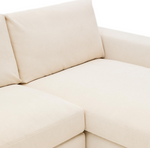 ALEA ecru chenille 4-seater modular sofa with removable cover, 310cm