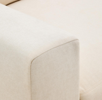 ALEA ecru chenille 4-seater modular sofa with removable cover, 310cm