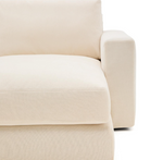 ALEA Ekru šenil trosjed modularni trosjed s presvlakom, 220 cm