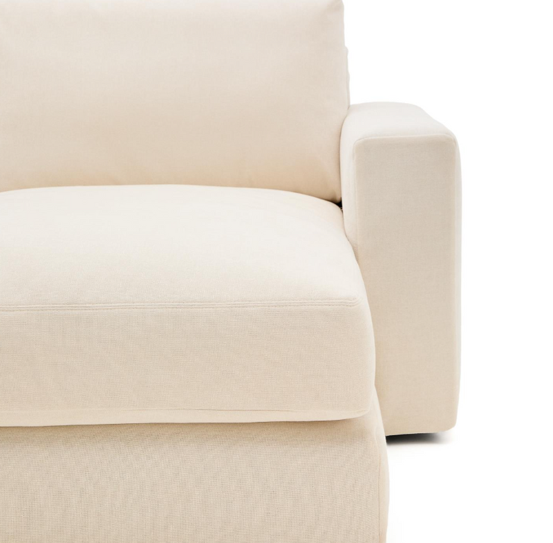 ALEA Ekru šenil trosjed modularni trosjed s presvlakom, 220 cm