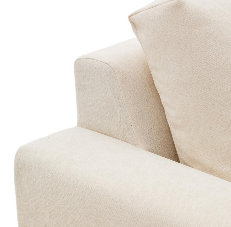 ALEA Ekru šenil trosjed modularni trosjed s presvlakom, 220 cm