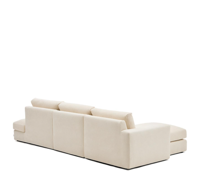 ALEA Ekru šenil modularni kauč za 5 sjedala s presvlakom