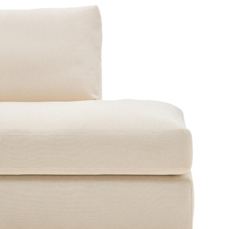 ALEA Ekru šenil modularni kauč za 5 sjedala s presvlakom