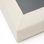 ALEA ecru chenille footrest with removable cover, 90 x 90cm