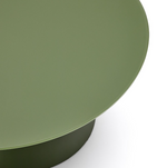 WILSHIRE coffee table with frosted tempered glass and painted steel finish Ø80cm