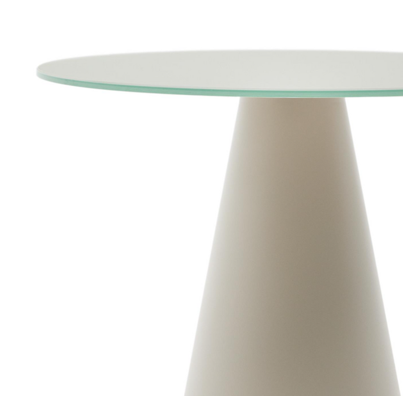 WILSHIRE stolić od kaljenog stakla i metala, Ø 50 cm