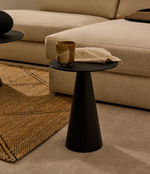 WILSHIRE stolić od kaljenog stakla i metala, Ø 35 cm