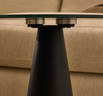 WILSHIRE stolić od kaljenog stakla i metala, Ø 35 cm