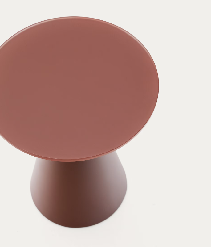 WILSHIRE stolić od kaljenog stakla i metala, Ø 30 cm