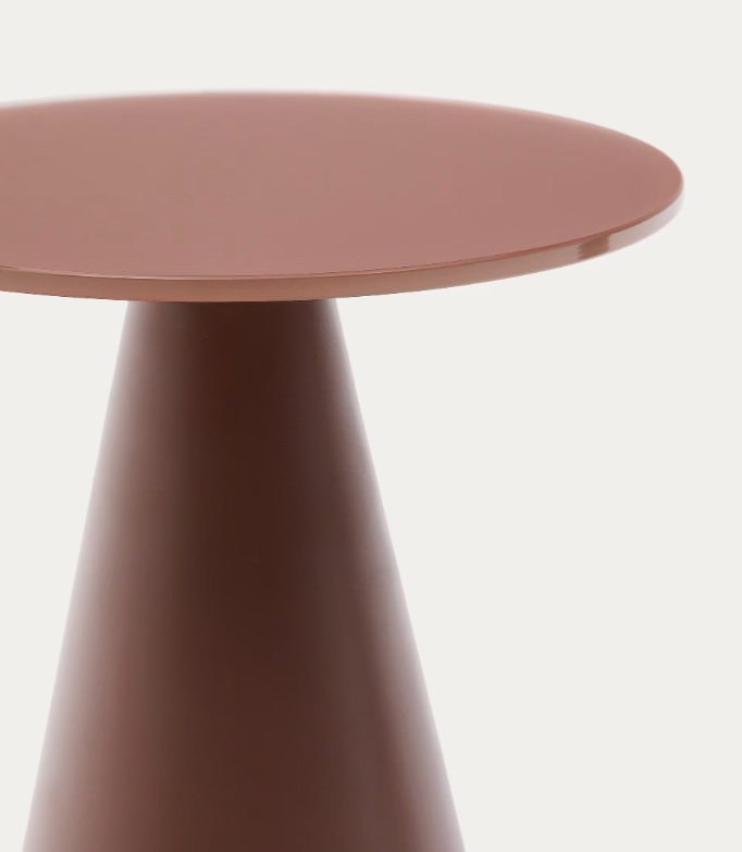 WILSHIRE stolić od kaljenog stakla i metala, Ø 30 cm