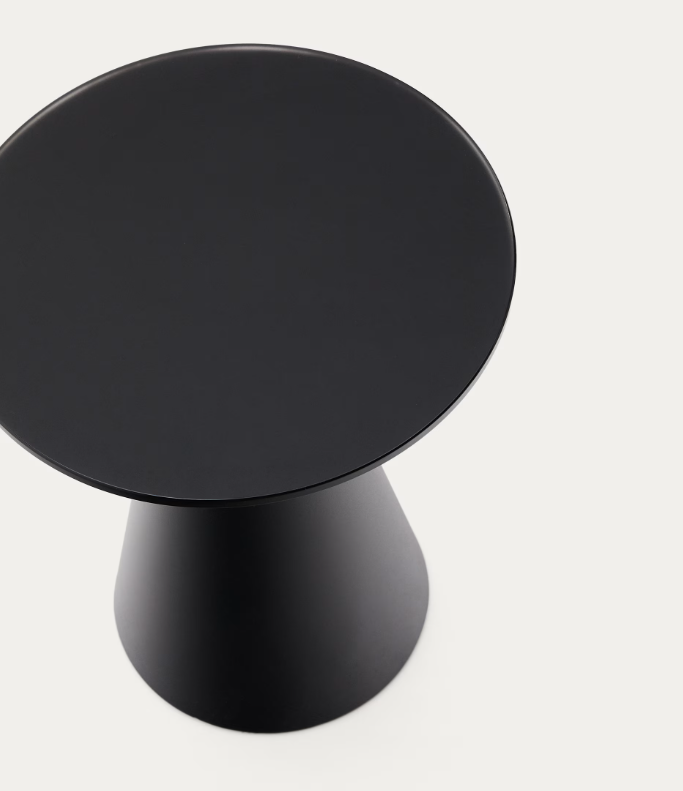 WILSHIRE stolić od kaljenog stakla i metala, Ø 30 cm