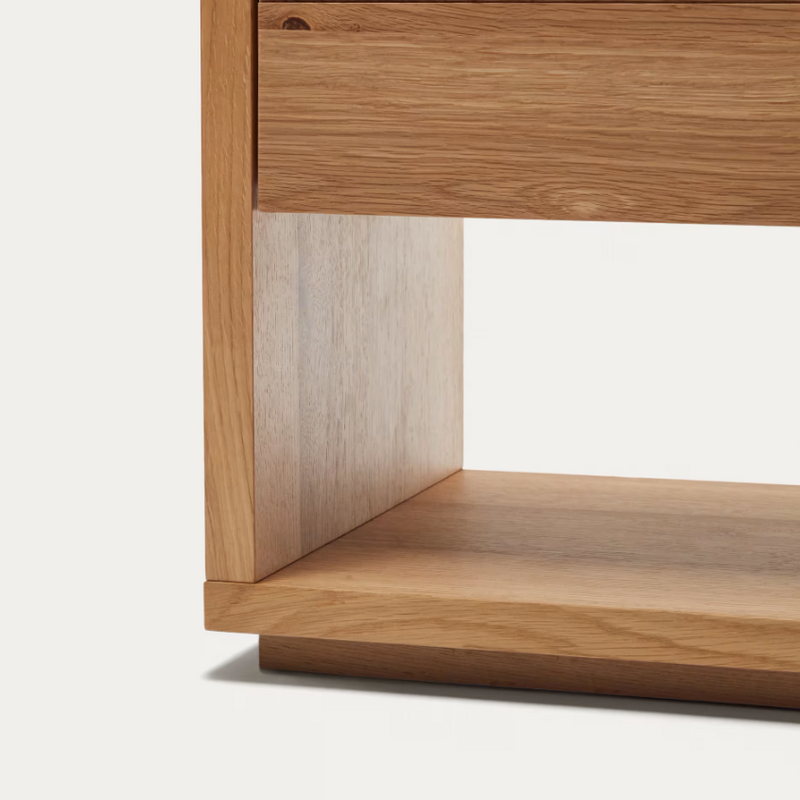 ALGUEMA Komoda s 3 vrata od hrastovog furnira s prirodnom završnom obradom