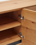 ALGUEMA Komoda s 3 vrata od hrastovog furnira s prirodnom završnom obradom