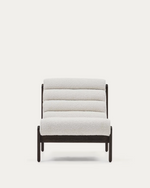 MAGIRA Fotelja od bijelog buklea i punog hrastovog drva