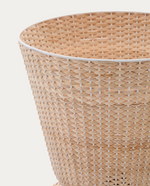 NEUDA Rattan floor lamp with light finish