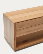 ALGUEMA TV stalak s 3 ladice od hrastovog furnira s prirodnom završnom obradom