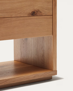 ALGUEMA TV stalak s 3 ladice od hrastovog furnira s prirodnom završnom obradom