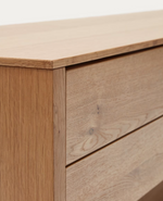 ALGUEMA TV stalak s 3 ladice od hrastovog furnira s prirodnom završnom obradom