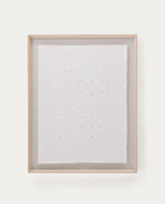 OLVIN Abstract picture on white recycled paper with hand-crafted reliefs