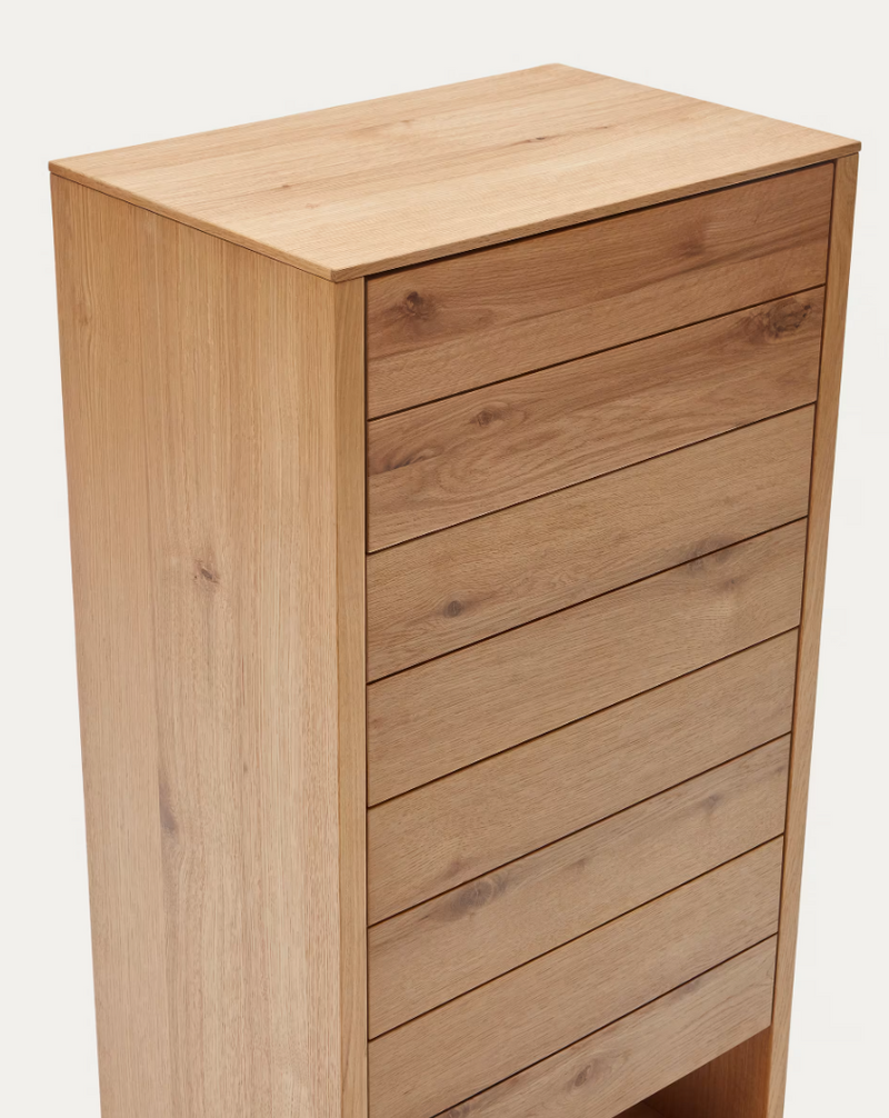 ALGUEMA Komoda s 4 ladice od hrastovog furnira 