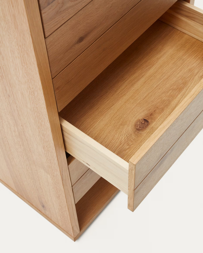 ALGUEMA Komoda s 4 ladice od hrastovog furnira 