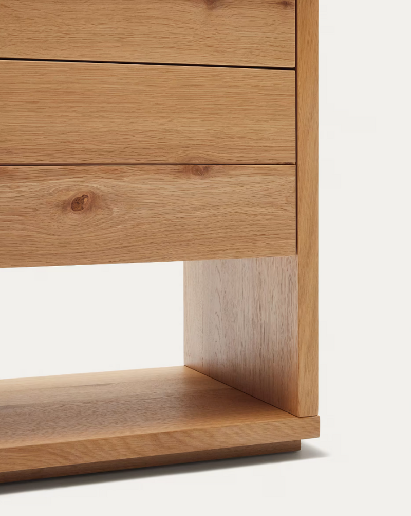 ALGUEMA Komoda s 4 ladice od hrastovog furnira 