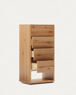 ALGUEMA Komoda s 4 ladice od hrastovog furnira 