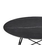 SJAJNI crni okvir okruglog stola od mramora