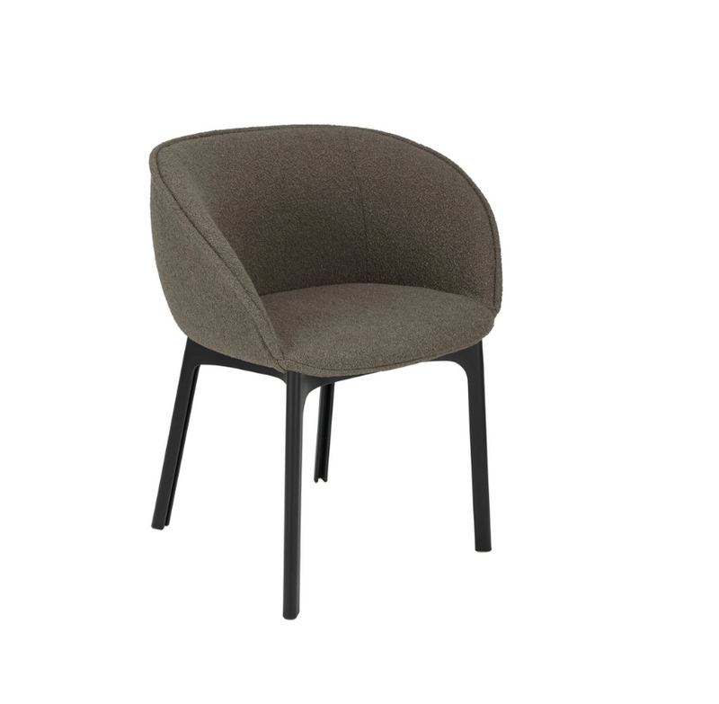 CHARLA Armchair in orsetto fabric