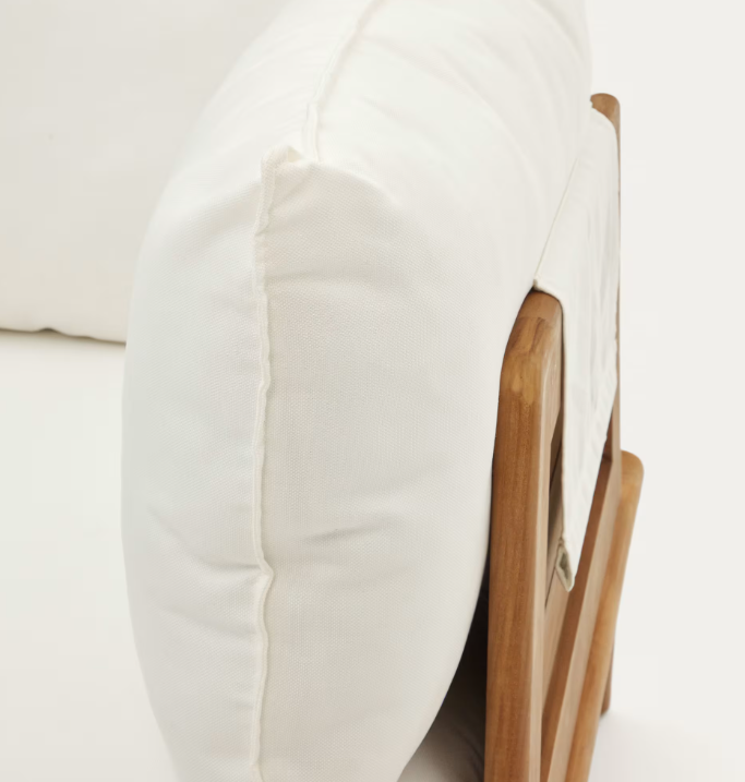 Portitxol modular corner armchair in solid teak