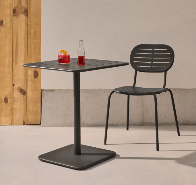 BRAI Vrtna stolica od tamno sivog pocinčanog čelika