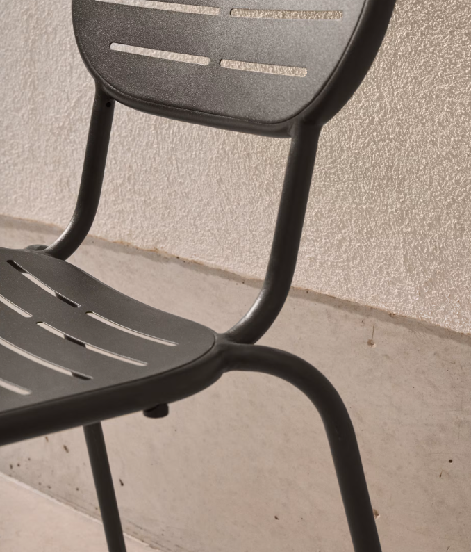 BRAI Vrtna stolica od tamno sivog pocinčanog čelika