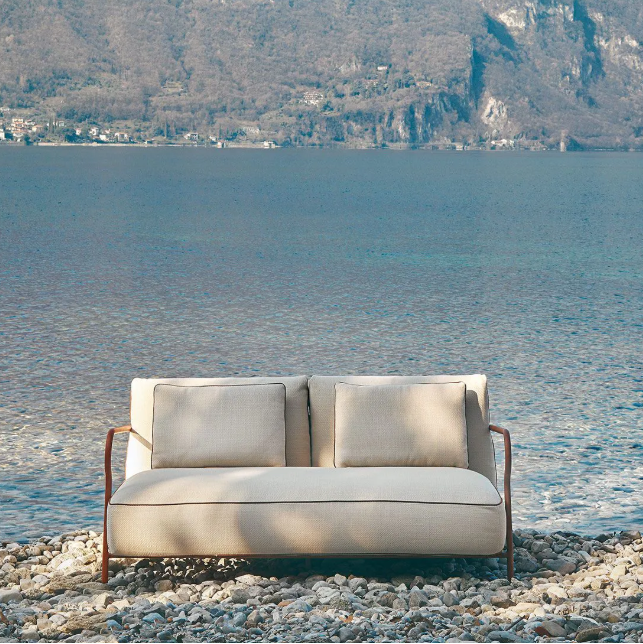 SALÓ Dvosjed s jastukom za sjedenje i naslon