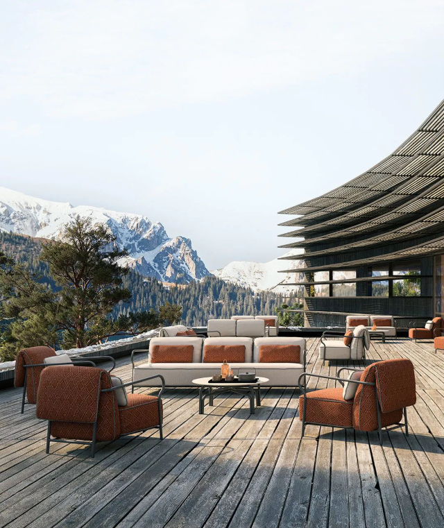 SALÓ Trosjed s jastukom za sjedenje i naslon