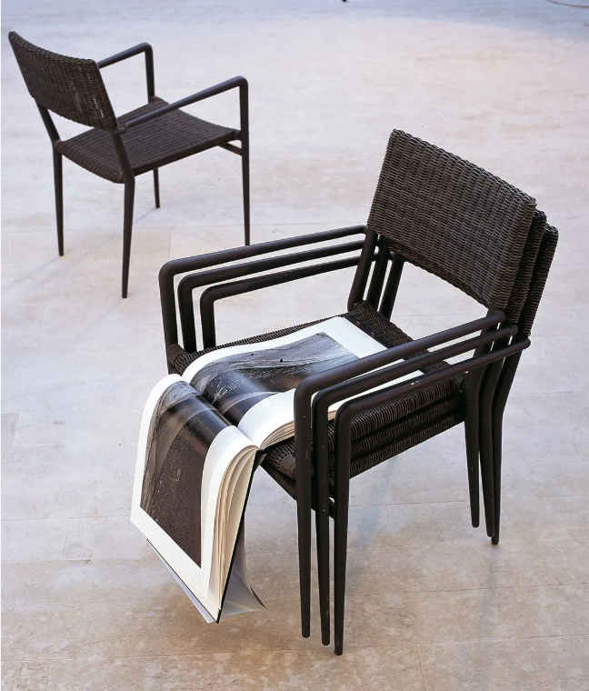 EXPERIENCE stackable small armchair in WaProLace