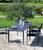 EXPERIENCE rectangular table in aluminium