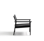 JAN Fotelja izrađena od crnih recikliranih kožnih vlakana