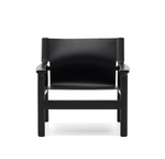 JAN Fotelja izrađena od crnih recikliranih kožnih vlakana