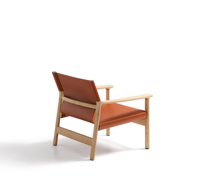 JAN Fotelja izrađena od svijetlosmeđih recikliranih kožnih vlakana