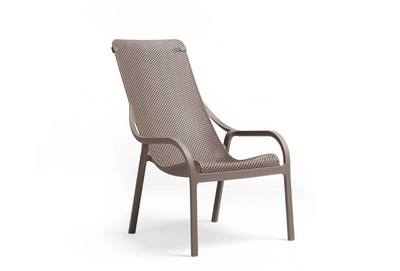 NET Lounge armchair with high backrest