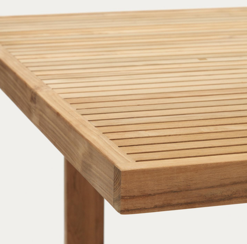CANADELL Outdoor dining table, solid recycled teak table