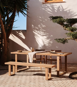 CANADELL Outdoor dining table, solid recycled teak table