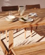 CANADELL Outdoor dining table, solid recycled teak table